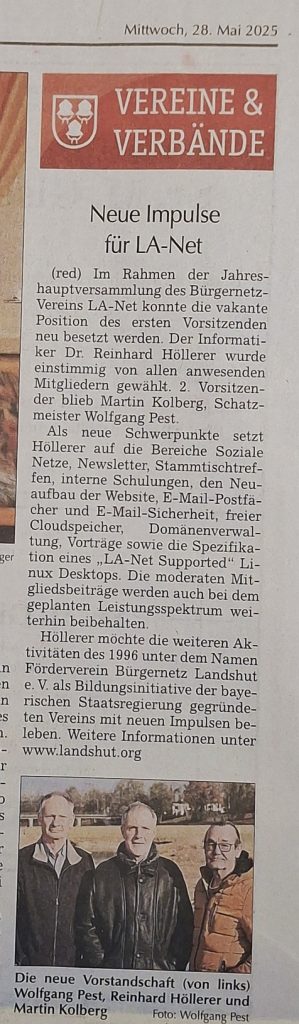 Neue Impulse für LA-Net